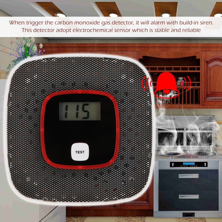 Carbon Monoxide Detector Gas Alarm Sensor Poisoning Gas Tester Human Voice Warning Detector with LCD Display Carbon Monoxide Detector Gas Alarm Sensor Poisoning Gas Tester Human Voice Warning Detector with LCD Display